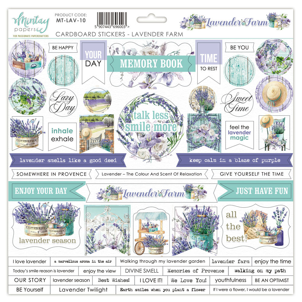 Mintay Lavender Farm Cardboard Stickers 12