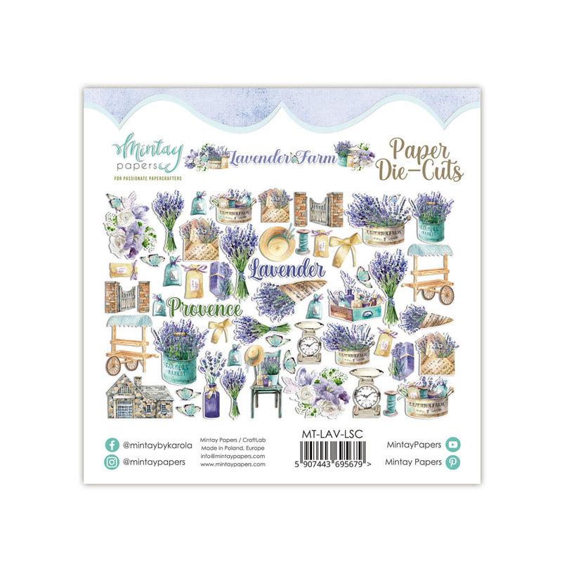 Mintay Lavender Farm Paper Die-Cuts 53pcs