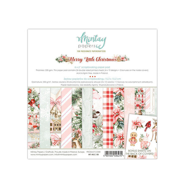 Mintay Merry Little Christmas Paper Pad 6" x 6"