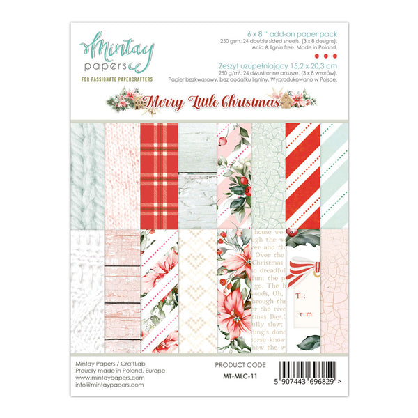 Mintay Merry Little Christmas Time Add-On Paper Pad 6" x 8"