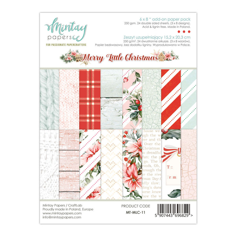 Mintay Merry Little Christmas Time Add-On Paper Pad 6" x 8"