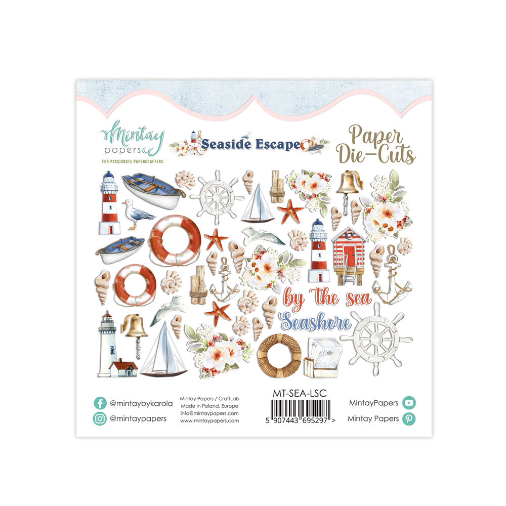 Mintay Seaside Escape Paper Die-Cuts 50pcs