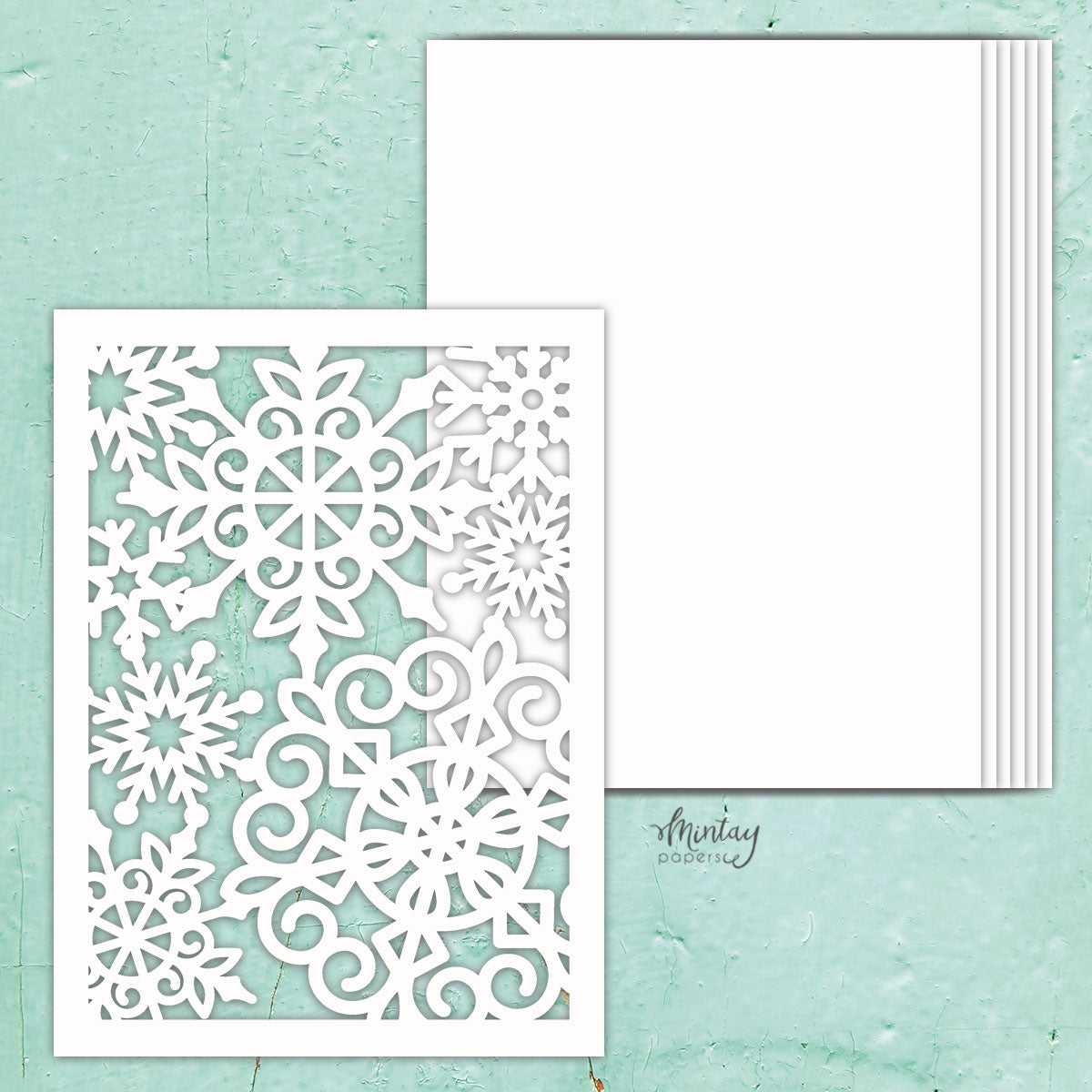 Mintay Snowflakes Chippies Album Base
