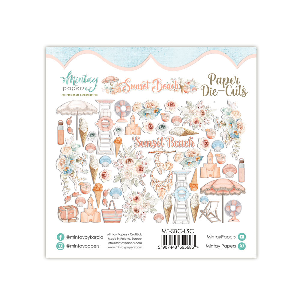 Mintay Sunset Beach Paper Die-Cuts 53pcs