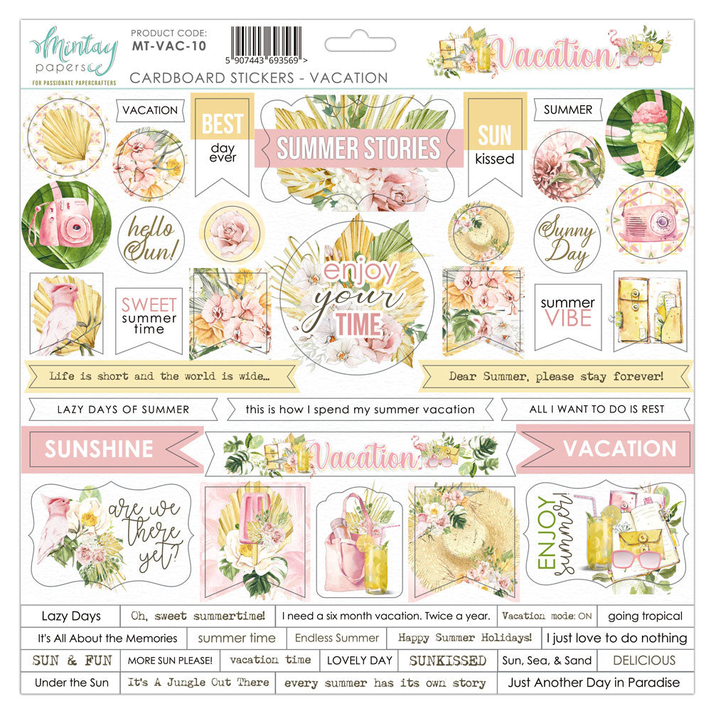 Mintay Vacation Cardboard Stickers 12