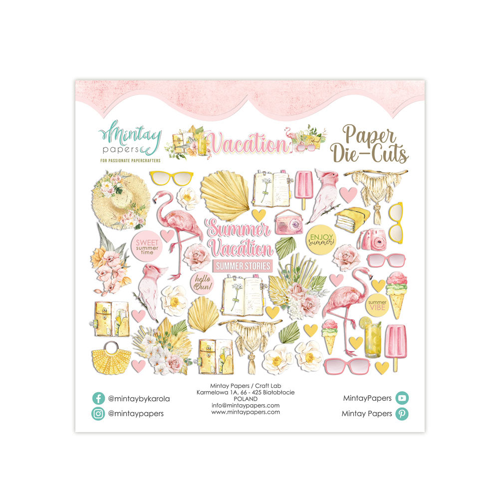 Mintay Vacation Paper Die-Cuts 55pcs