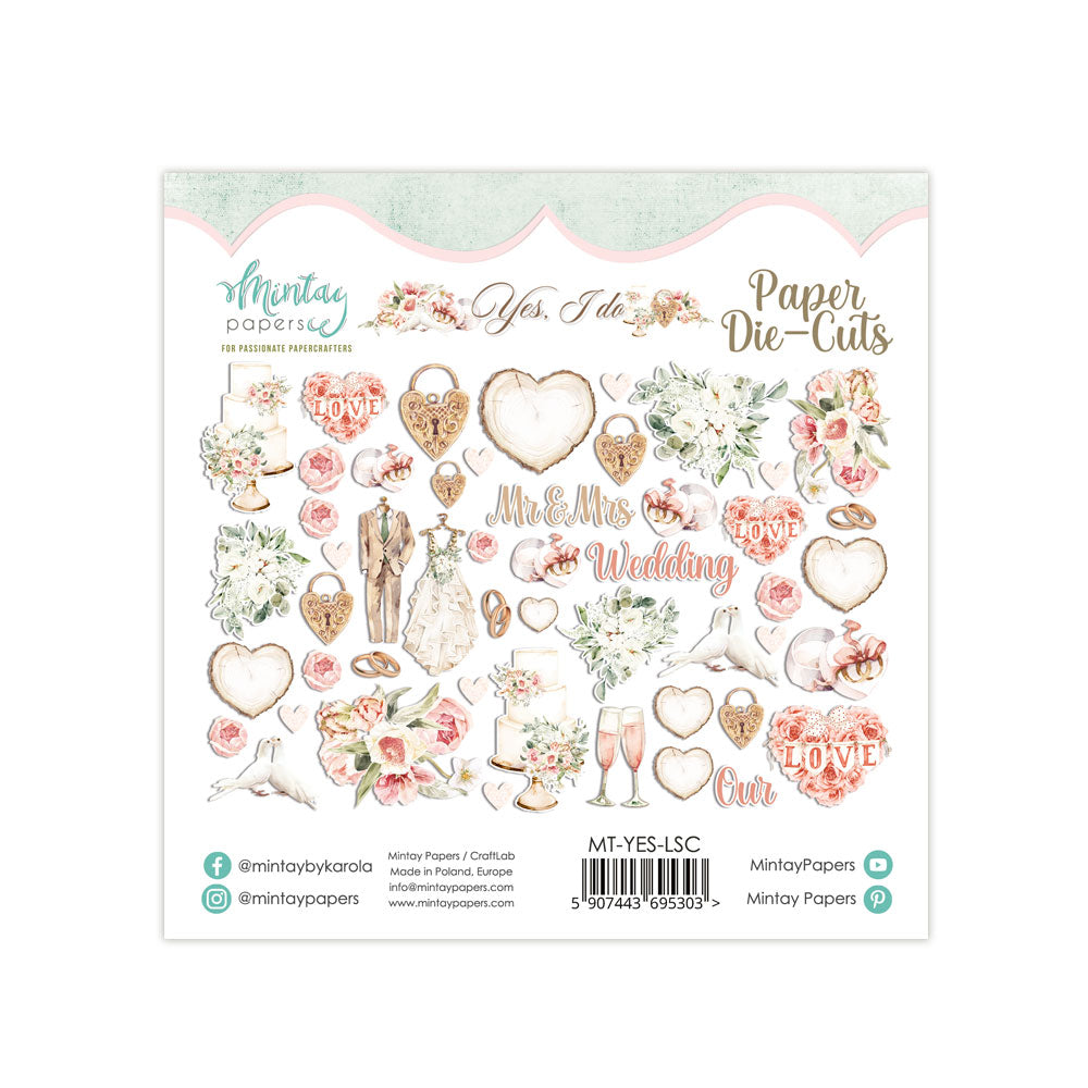 Mintay Yes, I Do Paper Die-Cuts 50pcs