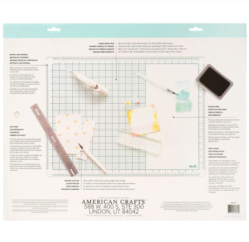 We R Memory Keepers Mixed Media Glass Cutting Mat 18