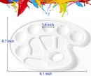Plastic 10-Hole Palette w/ Thumb Hole Mixing Plate - 1 Piece