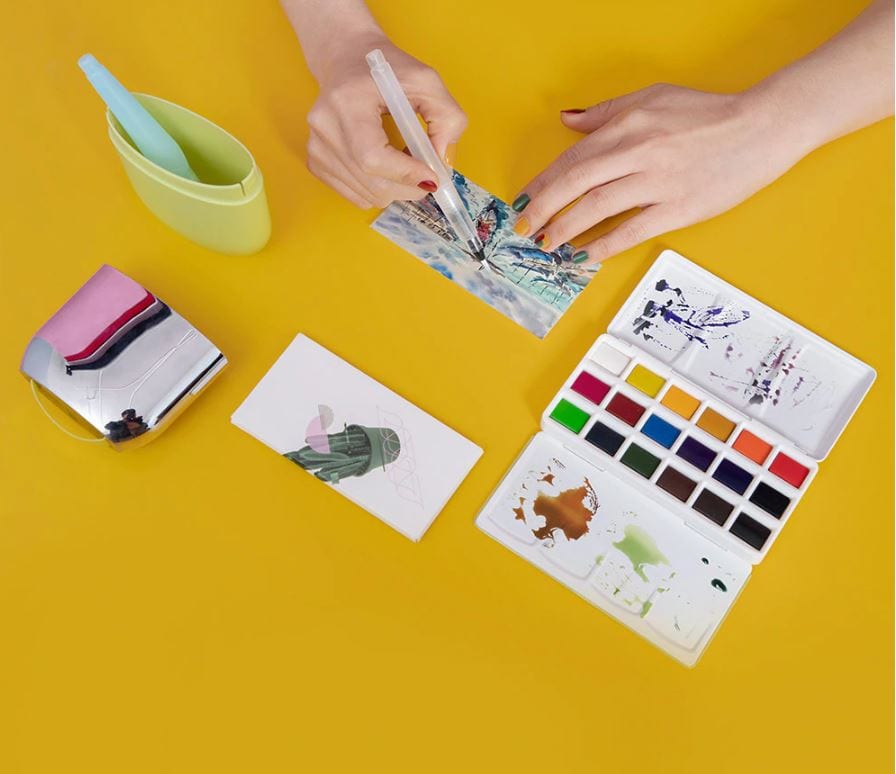 MIYA HIMI Solid Watercolor Travel Set 18 Colors