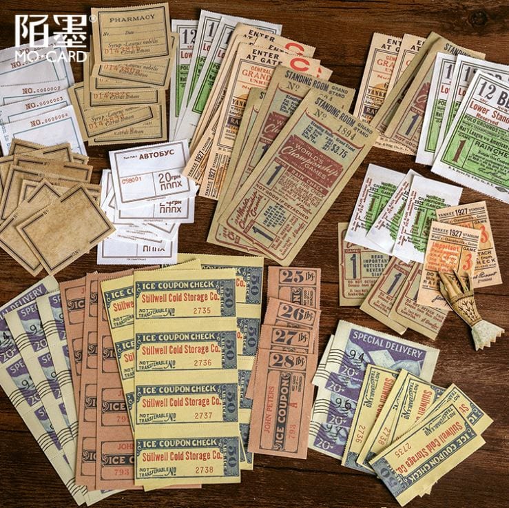 MoCard Antique Bill Series Retro Tearable Memo Pad/Ephemera Pad