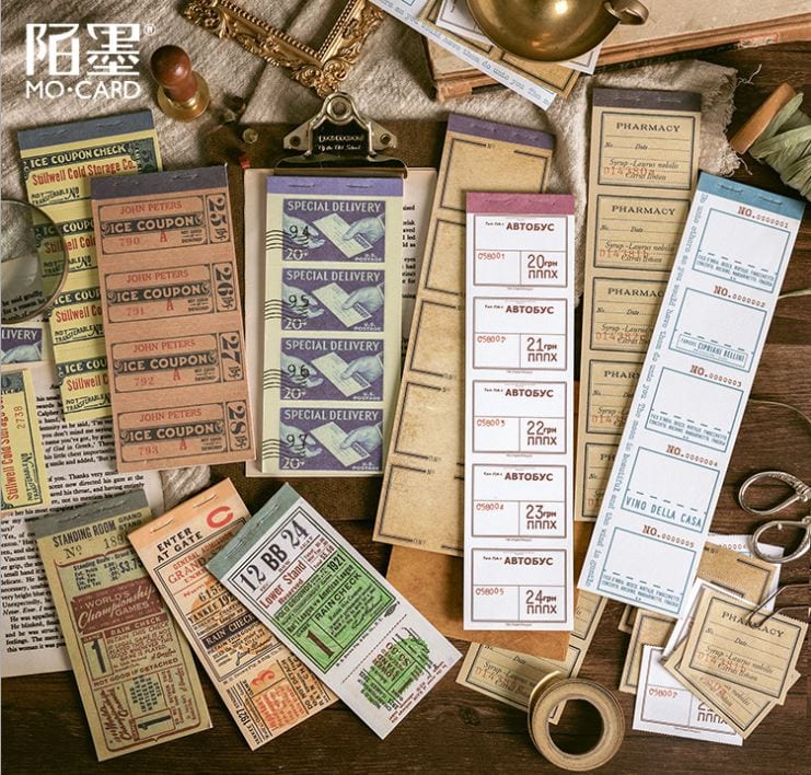 MoCard Antique Bill Series Retro Tearable Memo Pad/Ephemera Pad