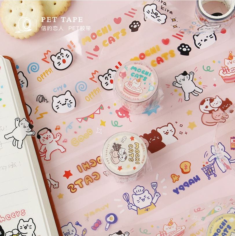 Card Lover Mochi Cats PET Tape