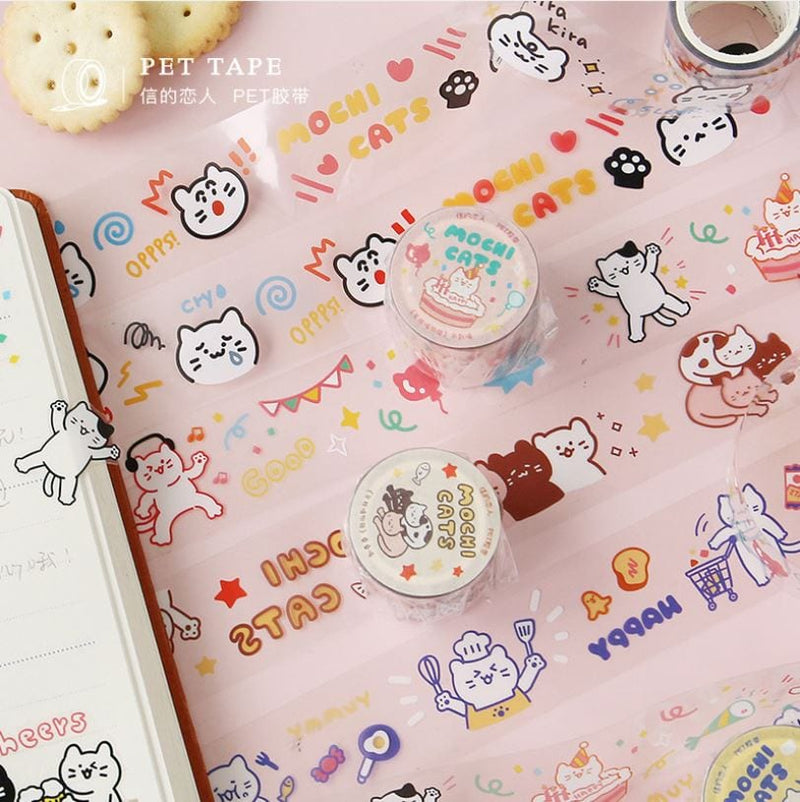 Card Lover Mochi Cats PET Tape