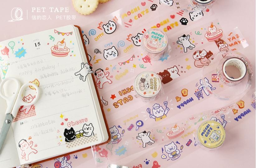 Card Lover Mochi Cats PET Tape