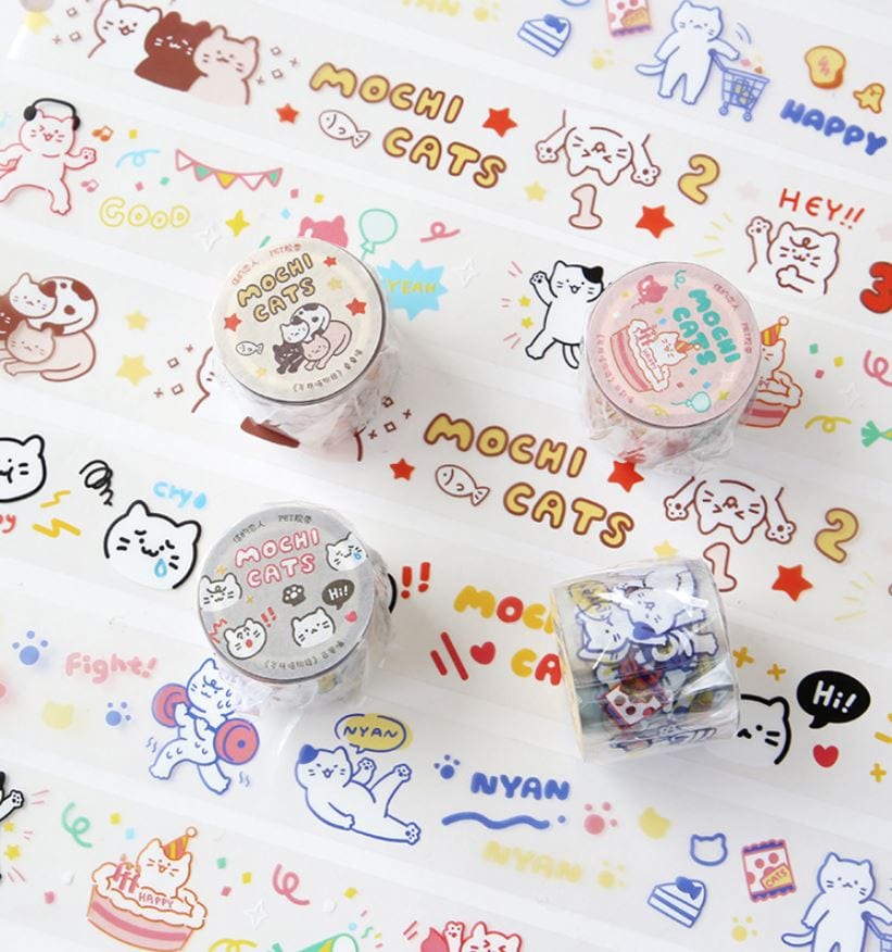 Card Lover Mochi Cats PET Tape