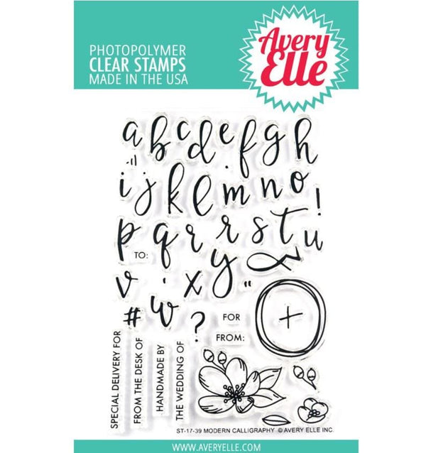 Avery Elle Modern Calligraphy Clear Stamps Stamps 4" x 6"