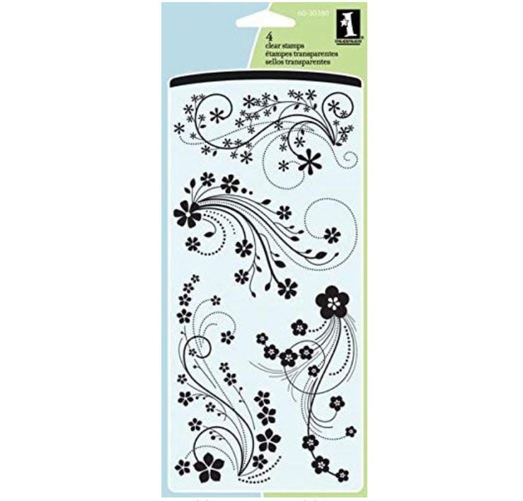 Inkadinkado Modern Flower Flourish Clear Stamps
