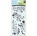 Inkadinkado Modern Flower Flourish Clear Stamps