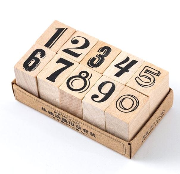 MoCard Modern Numbers Rubber Stamp Set