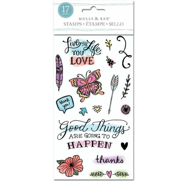 Molly and Rex Good Things Clear Stamp Set - 17 Stamps