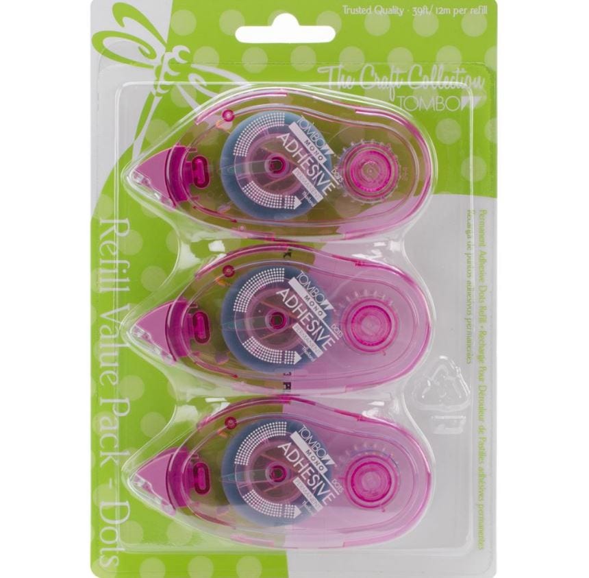 Tombow Mono Adhesive Dots Refill Permanent Value Pack 3/Pkg