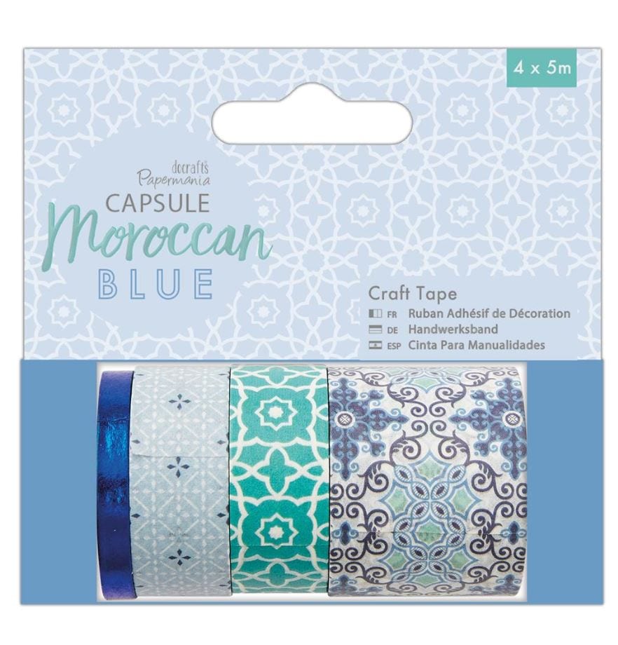 Santoro Moroccan Blue Washi Tape 4pcs x 5m