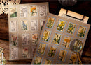 Yuxian Moriss' Garden Vintage Postage Stamp Sticker Flakes Pad