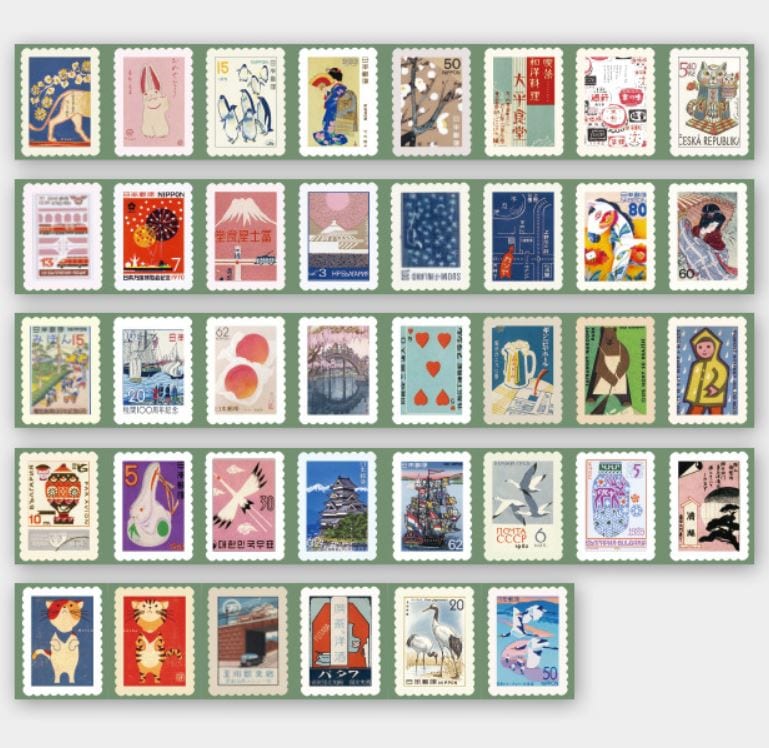 Mr. Paper Vintage Postage Stamp Sticker Booklet