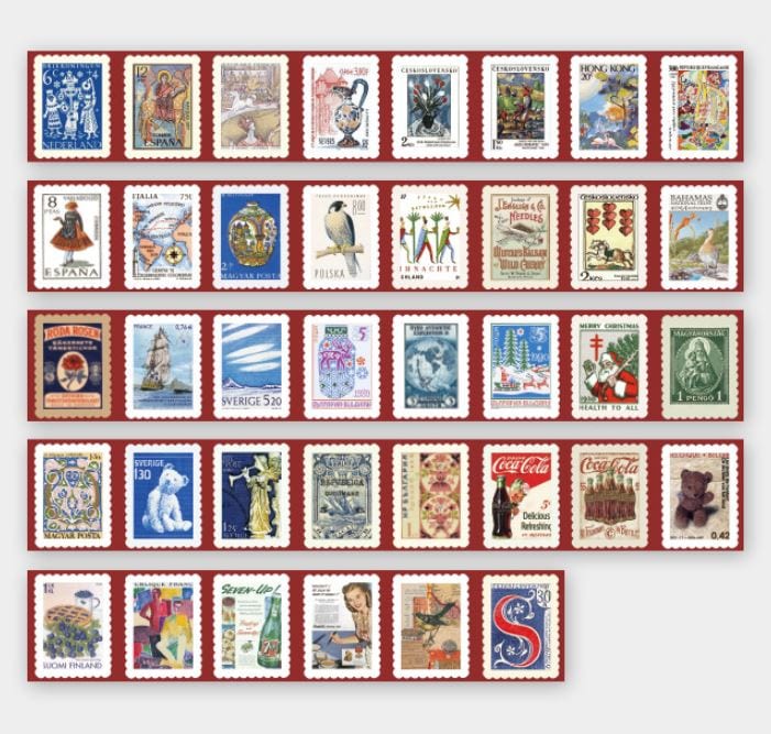 Mr. Paper Vintage Postage Stamp Sticker Booklet