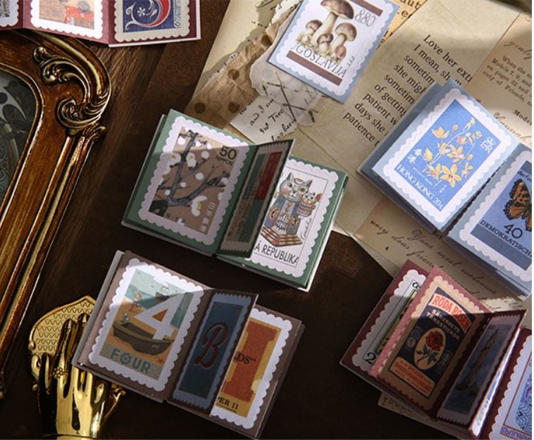 Mr. Paper Vintage Postage Stamp Sticker Booklet