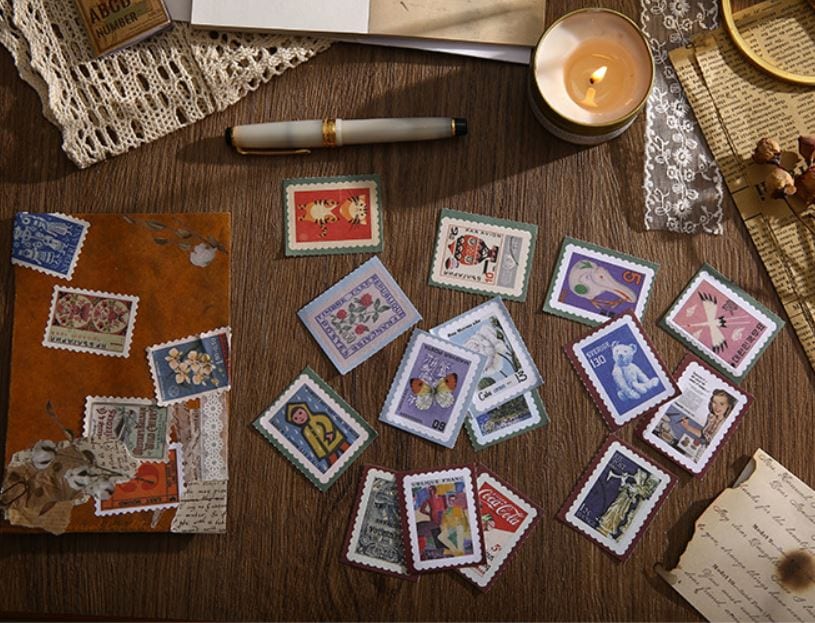 Mr. Paper Vintage Postage Stamp Sticker Booklet