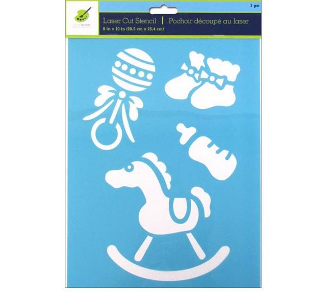 Multicraft Craft Decor Stencil Laser 8"x 10" Baby 1