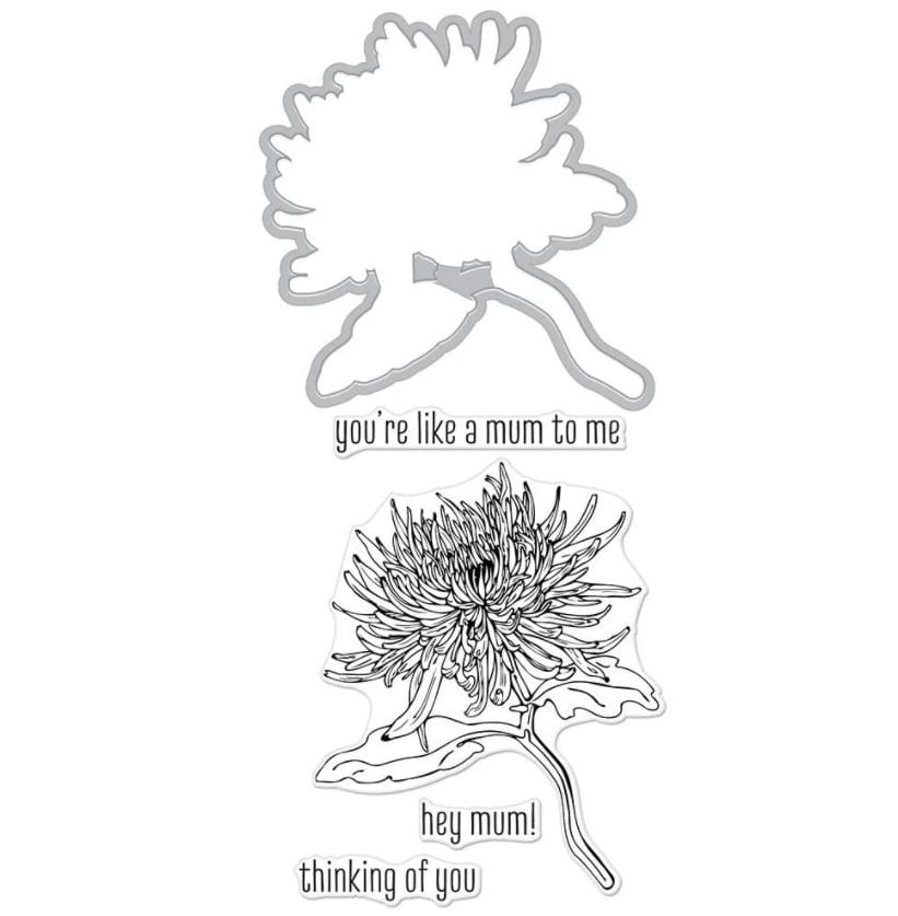 Hero Arts Mums Floral Hero Stamp and Cut DC235