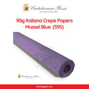 Cartotecnica Rossi Crepe Papers 90g (Blue, Green & White Shades) Full Roll Premium Italian Crepe Papers