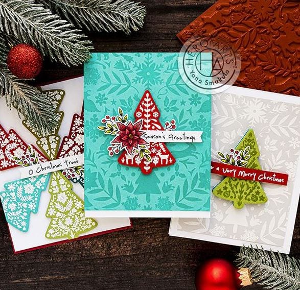 Hero Arts Color Layering Nordic Tree Combo Stamp and Cut SB236