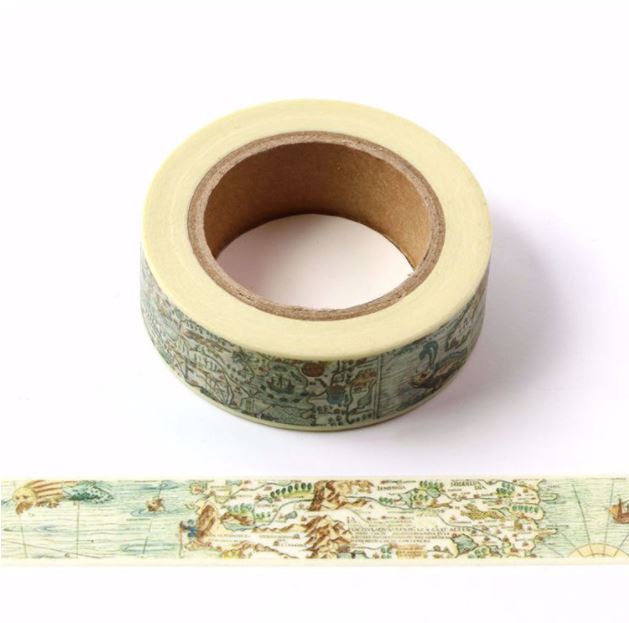 Nautical Chart Washi Tape 15mm x 10m