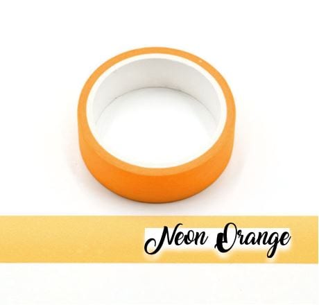 Solid Color Neon Washi Tape 15mm x 10m