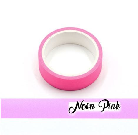 Solid Color Neon Washi Tape 15mm x 10m