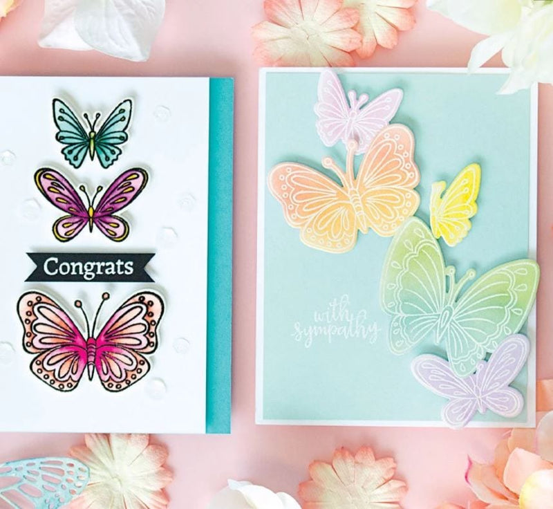 Hero Arts New Day Butterflies Stamp Set CM320