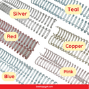 Bee Happy Binding Wires for Cinch 2:1 Pitch, 5/8" & 1" Diameter, 12" 23 Loops (10pcs)