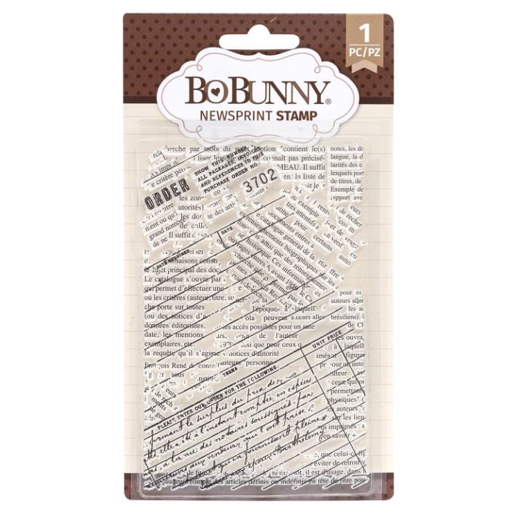 BoBunny Newsprint Stamps 4" x 6"