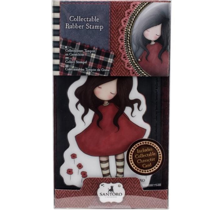 Santoro #18 Poppy Wood Rubber Stamps