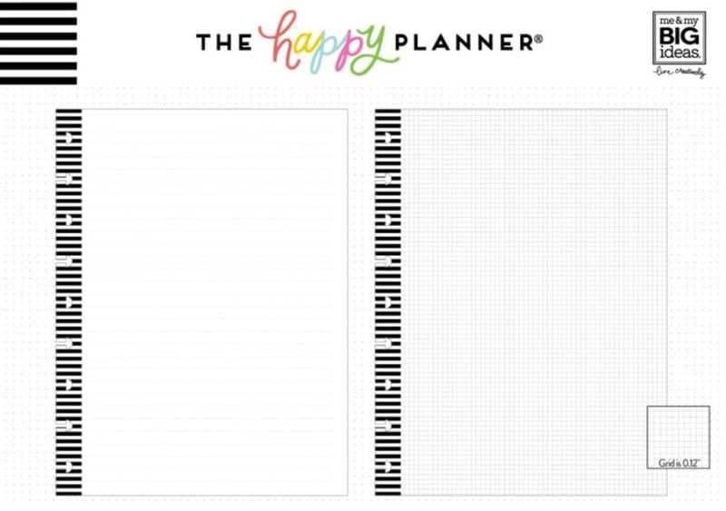 Me and My Big Ideas Note & Graph Fill Paper Classic Happy Planner (40 Sheets)