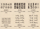 MoCard Days of the Week with Numbers Rubber Stamp Set