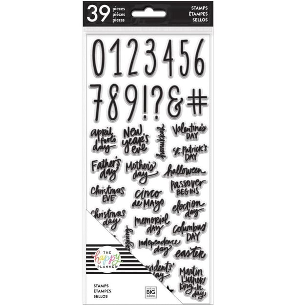 Me And My Big Ideas Number and Special Days Create 365 Happy Planner Clear Stamps