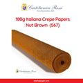 Cartotecnica Rossi Crepe Papers 180g Neutrals  (Black, Brown, White & Gray Shades) Full Roll Premium Italian Crepe Papers