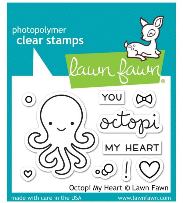 Lawn Fawn Octopi My Heart Clear Stamps 2"x 3"