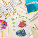 Ohuhu Honolulu Brush & Chisel 120 Basic Colors Dual Tips Alcohol Art Markers Y30-80401-96