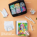 Ohuhu Brush & Chisel 168 Colors Dual Tip Alcohol Brush Markers Y30-80400-88